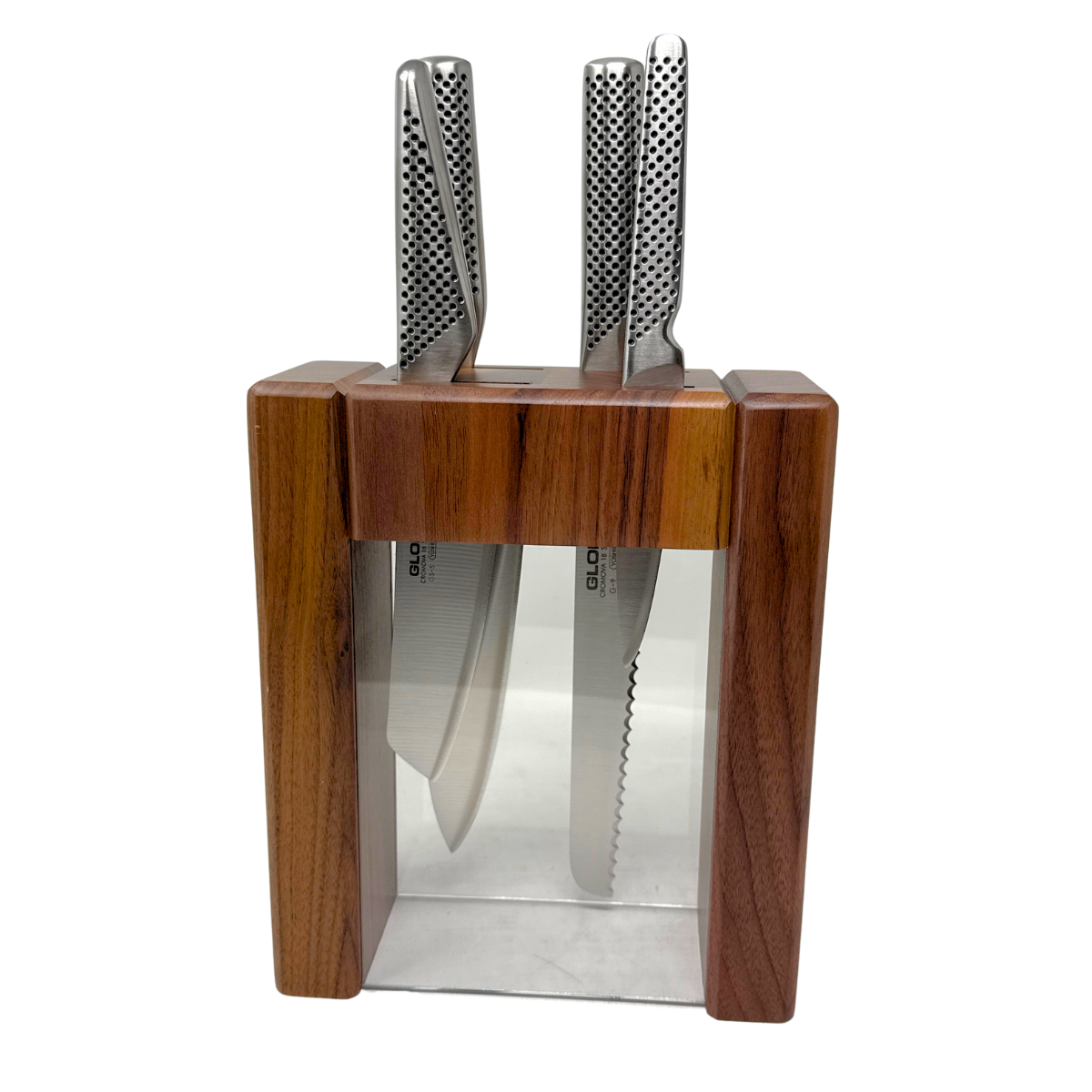 5-Piece Ikasu V Knife Block Set - Walnut