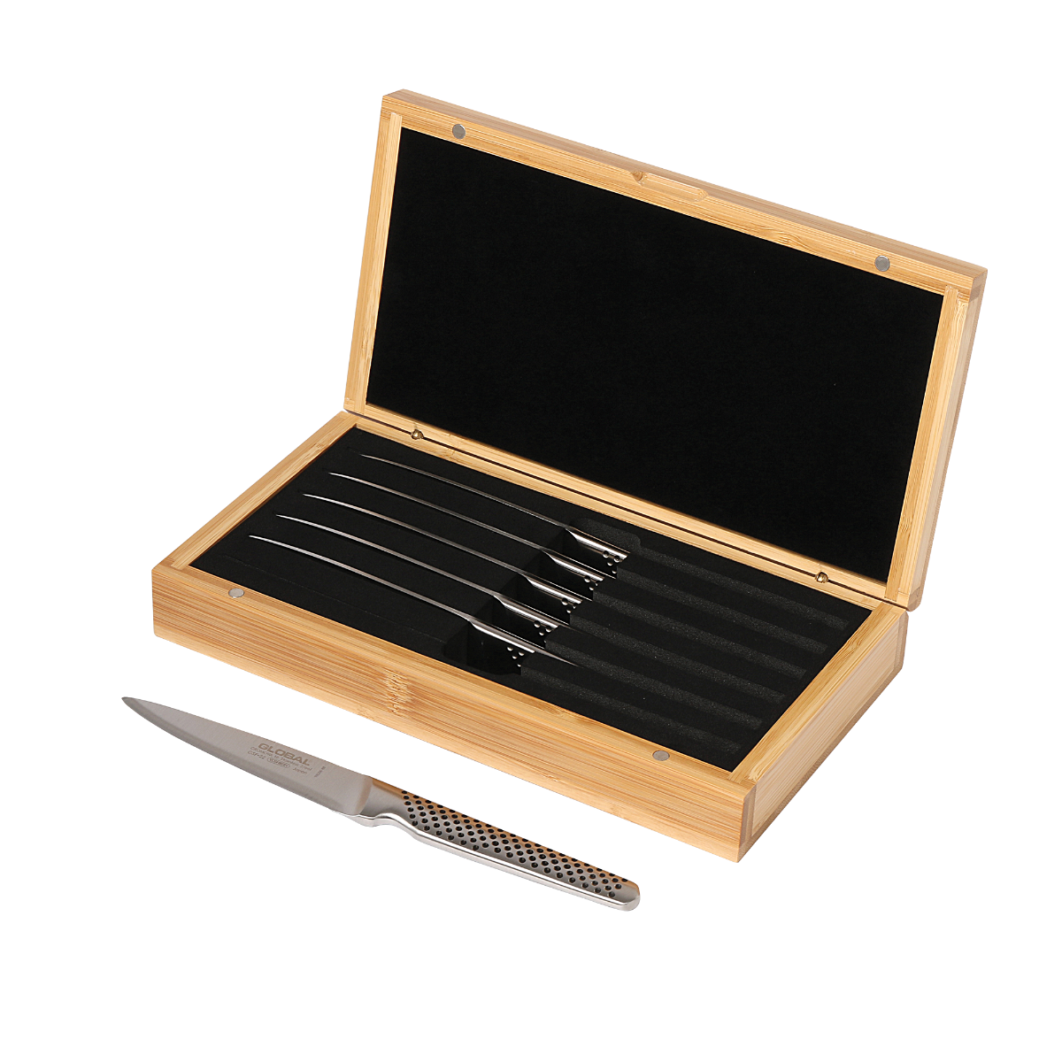 Steak Knife Box 6-Piece Set - Bamboo